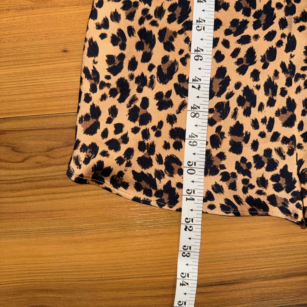 NWT Adore Me Leopard Slip Dress Mob Wife Bombshell Satin Animal Print Maxi - Picture 9 of 9